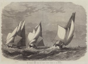 De Atlantische jachtrace, de jachten scheiden op zee